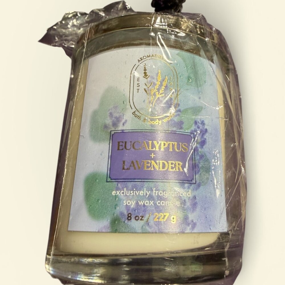 BBW SINGLE WICK CANDLE - EUCALYPTUS & LAVENDER